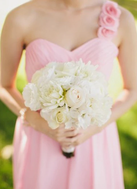 A-line Sleeveless One-shoulder Long/floor-length Chiffon Bridesmaid Dresses