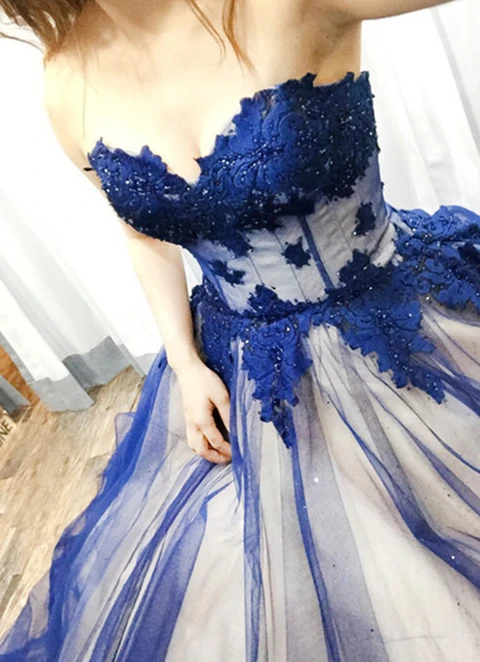 Tulle Dresses Ball Gown Sweetheart Long/floor-length With Appliqued