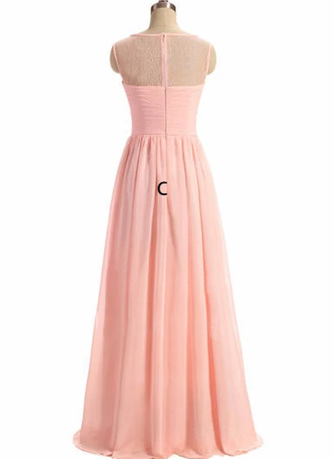 A-line Sleeveless Sweetheart Floor-length Chiffon Bridesmaid Dresses