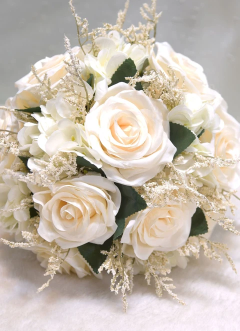 Boho Bouquet Milky White And White