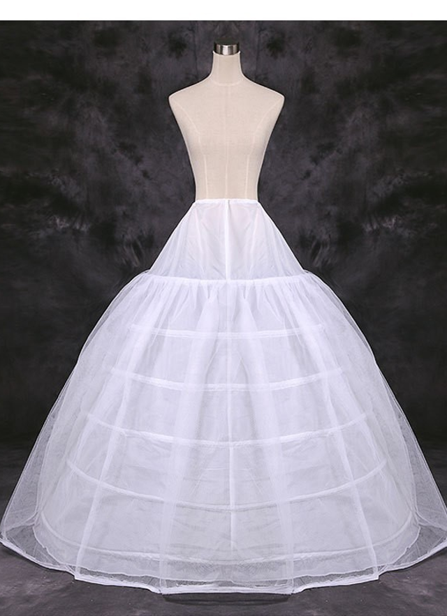 Tulle Netting Floor-length 1 Tier Petticoats