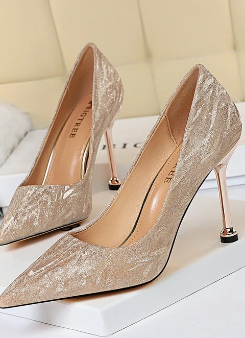 High Heeled Shallow Pointed Toe Sexy Bridesmaid Shoes